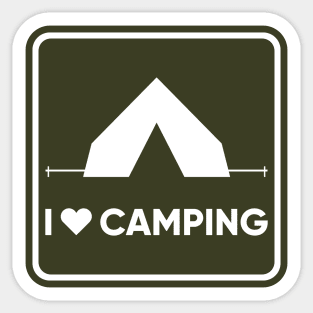 I Love Camping Sticker